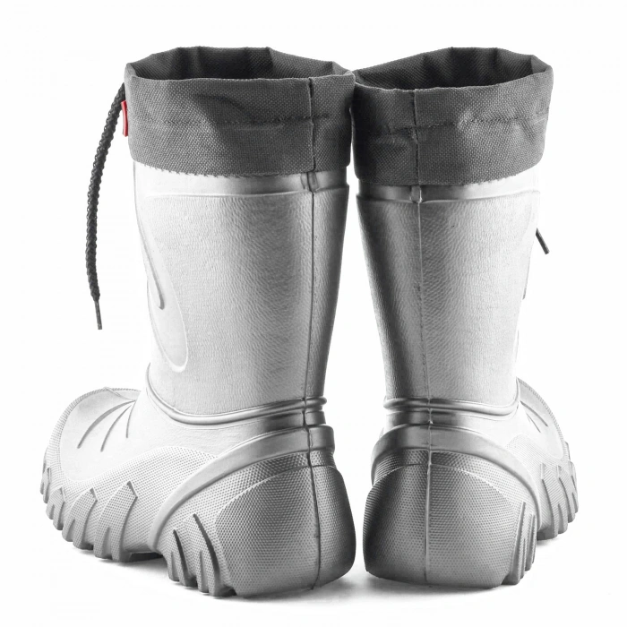 Uyguna-Yakala Yağmur Çizmesi Eva Çocuk Kürklü Gri -ME.057