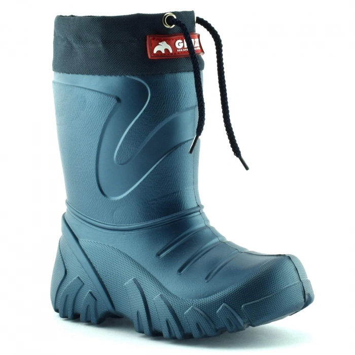 Uyguna-Yakala Eva Çocuk Yağmur Çizmesi  Kürklü Lacivert-ME.056