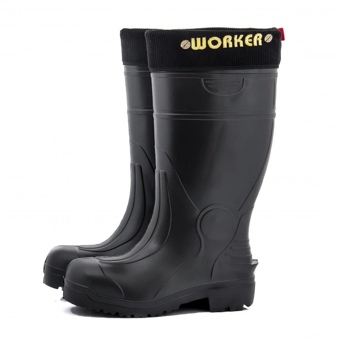 Uyguna-Yakala Siyah Çizme Eva Burun Korumalı -ME.058