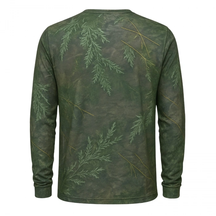 Uyguna-Yakala Adaçayı Orman Desenli Mikrofiber Sweatshirt - Avcı Sweatshirt - Hızlı Kurur