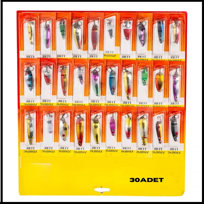 Uyguna-Yakala Alabalık/Turna/Levrek 30lu Olta Kaşığı Seti-KAS.721