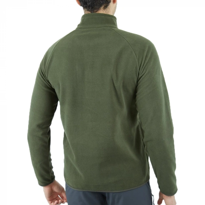 Uyguna-Yakala Polar Sweet Fermuarlı Erkek Haki -KAB.720