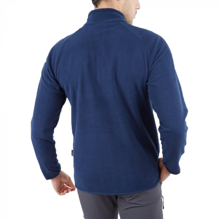 Uyguna-Yakala Polar Sweet Fermuarlı Erkek İndigo -KAB.724