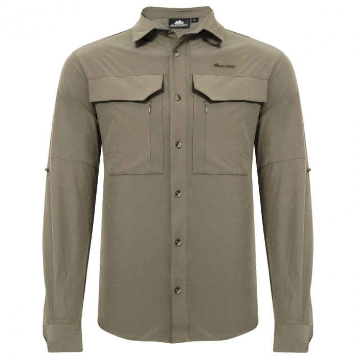 Uyguna-Yakala Sand Uzun Kollu Erkek Gömlek-LEK.079