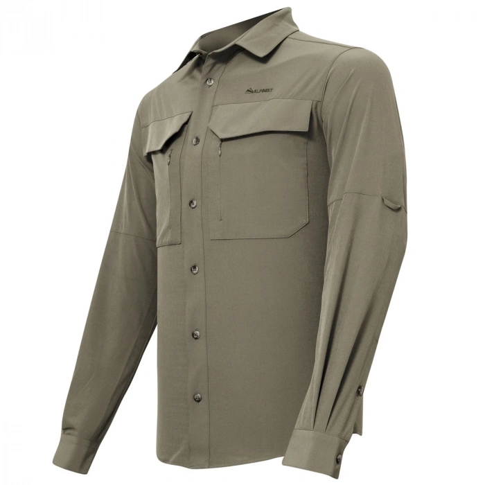 Uyguna-Yakala Sand Uzun Kollu Erkek Gömlek-LEK.079