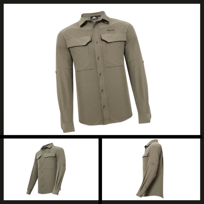 Uyguna-Yakala Sand Uzun Kollu Erkek Gömlek-LEK.079