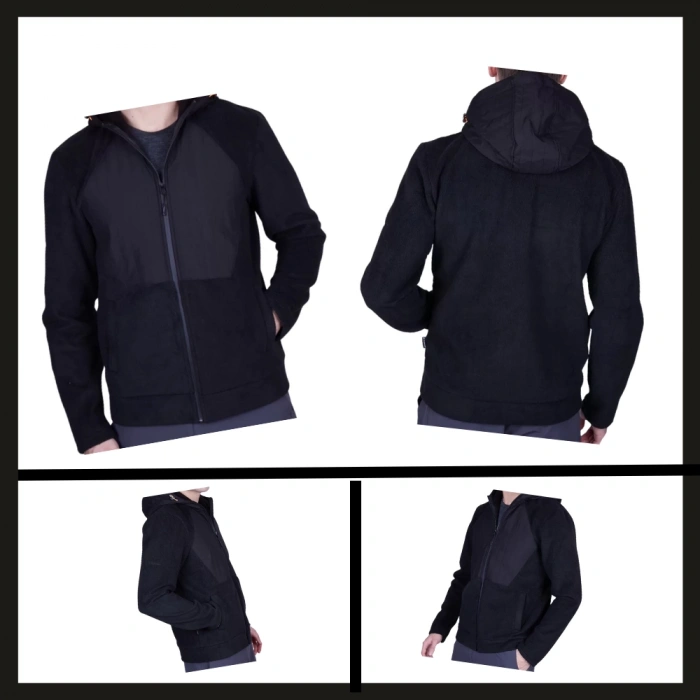 Uyguna-Yakala Erkek Sweatshirt Siyah -SH.416