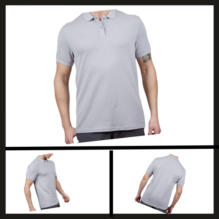 Uyguna-Yakala  Erkek Polo T-shirt Gri-SH.426