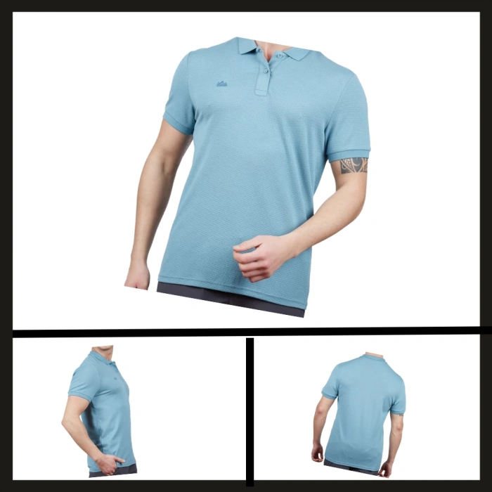Uyguna-Yakala Erkek Polo T-shirt S.blue -SH.425