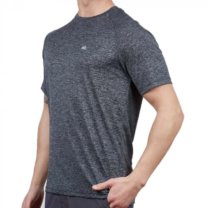 Uyguna-Yakala Erkek T-Shirt Gri-510-G