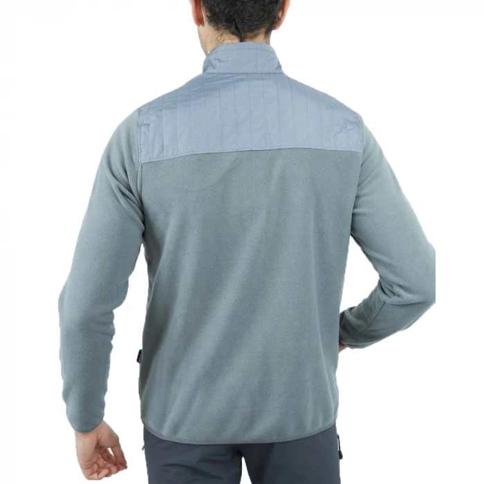 Uyguna-Yakala  Erkek Polar Mont Gri Melanj-KAB.700