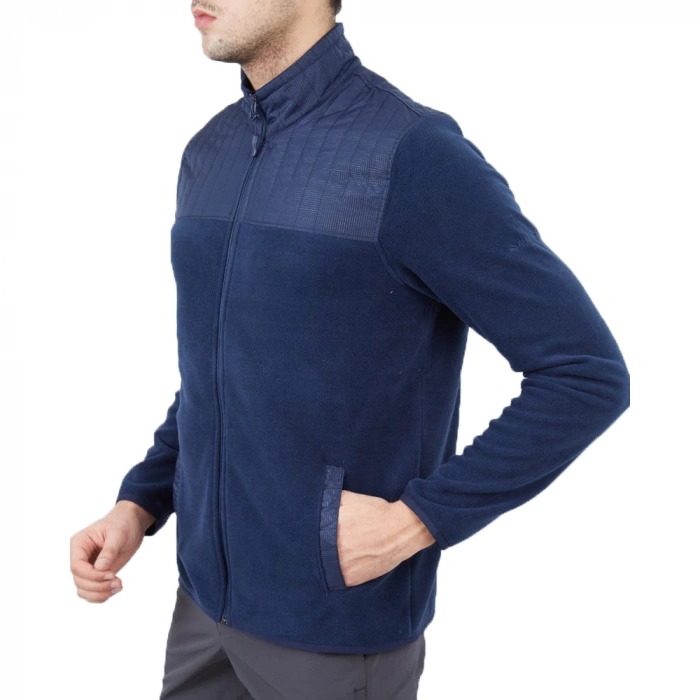 Uyguna-Yakala İndigo Erkek Polar Mont-KAB.701