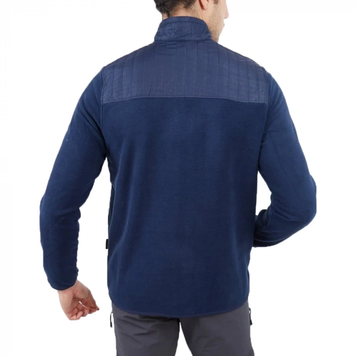 Uyguna-Yakala İndigo Erkek Polar Mont-KAB.701