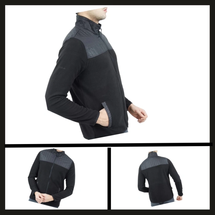 Uyguna-Yakala  Erkek Polar Mont Siyah-KAB.703