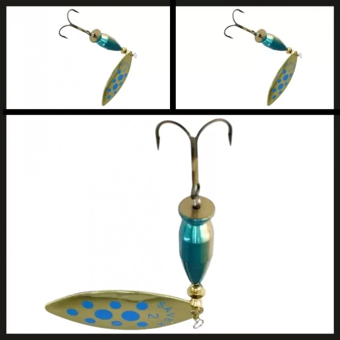 Uyguna-Yakala Altın/mavi No:2/20 Gr Long Döner Kaşık-KAŞ.090