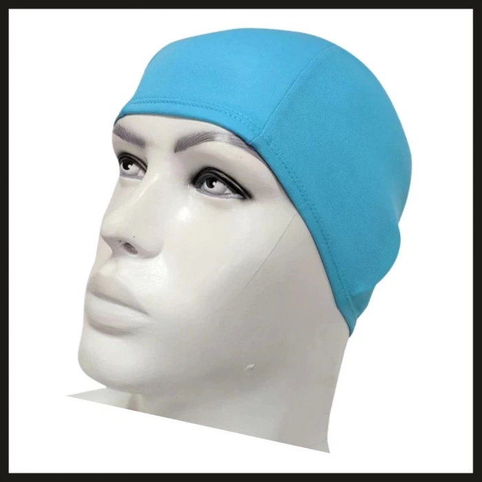 Uyguna-Yakala Turkuaz Likra Bone-MLZ.064