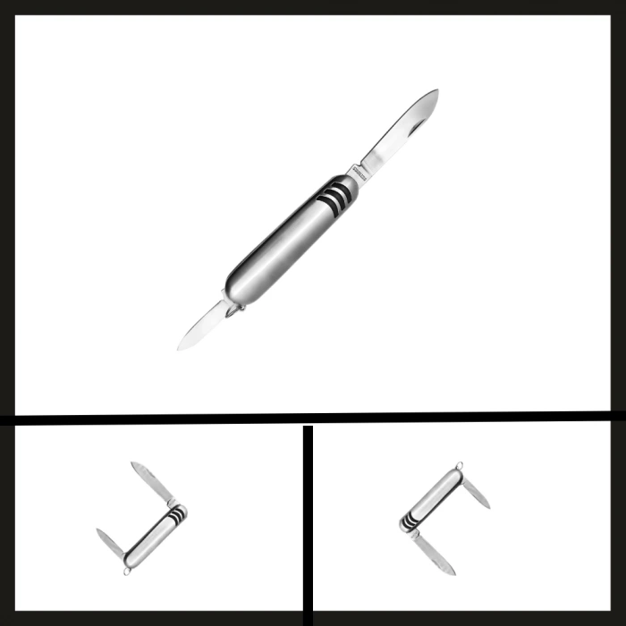 Uyguna-Yakala (k5017-8) Çift Ağızlı Cep Çakısı Mat-CAK.430