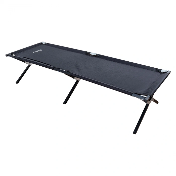 Uyguna-Yakala Argeus Katlanabilir Kamp Yatağı & Kampet Cepli Siyah