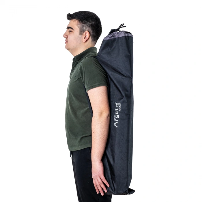 Uyguna-Yakala Argeus Katlanabilir Kamp Yatağı & Kampet Cepli Siyah