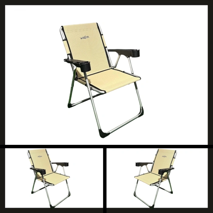 Uyguna-Yakala Sahra (a-12) Argeus Rock Katlanabilir Kamp Sandalyesi Bardaklı-TAB.088