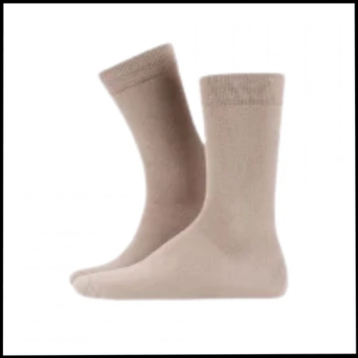 Uyguna-Yakala Bej Bambu Çorap-TS4-BEJ