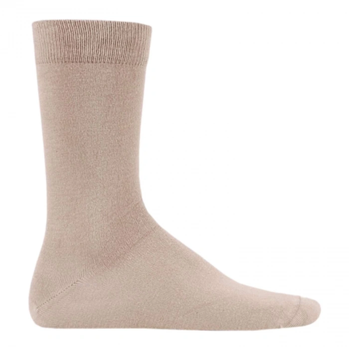 Uyguna-Yakala Bambu Çorap - Thermoform - Bej