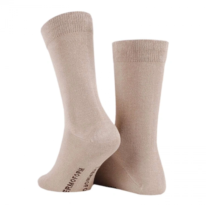 Uyguna-Yakala Bambu Çorap - Thermoform - Bej