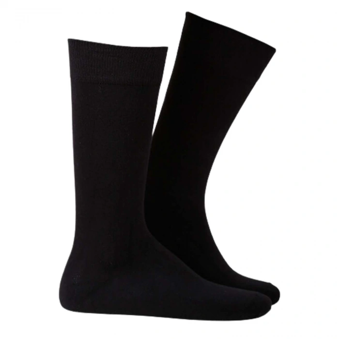 Uyguna-Yakala Bambu Çorap - Thermoform - Siyah