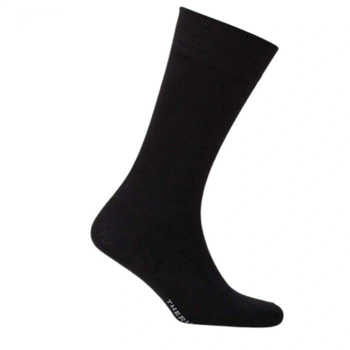 Uyguna-Yakala Bambu Çorap - Thermoform - Siyah