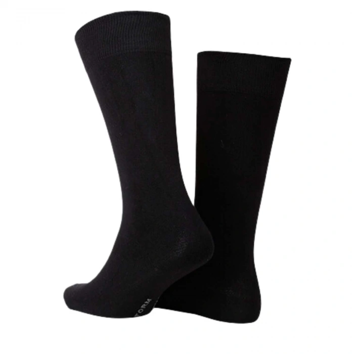 Uyguna-Yakala Bambu Çorap - Thermoform - Siyah