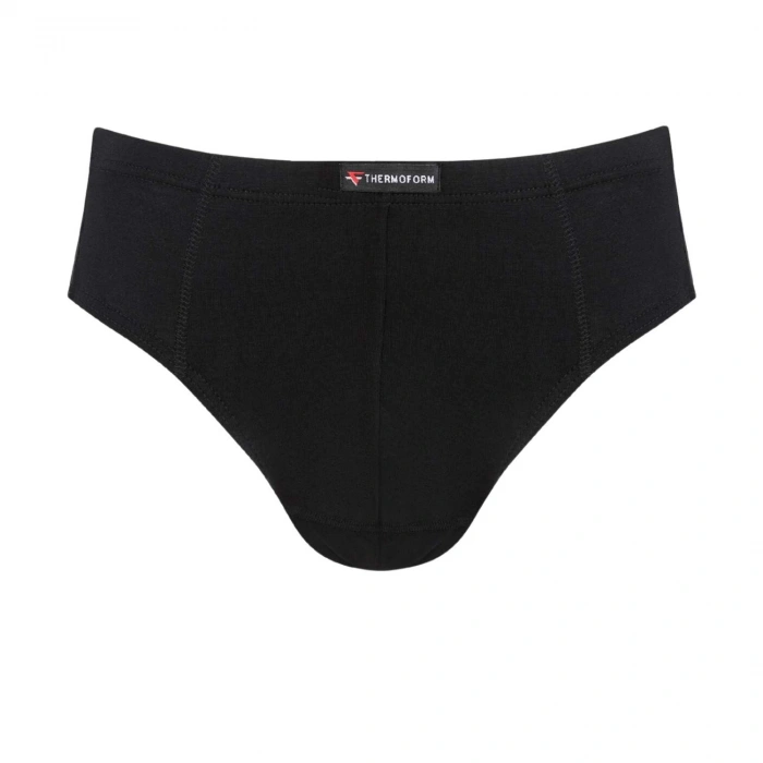 Uyguna-Yakala Bambu Erkek Slip Short - Thermoform - Siyah