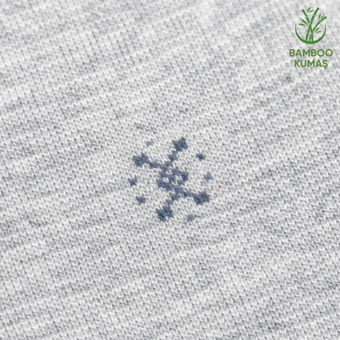 Uyguna-Yakala Bambu Erkek Soket Çorabı - 3 Çift - Dikişsiz - Gori -17135 - Set 5