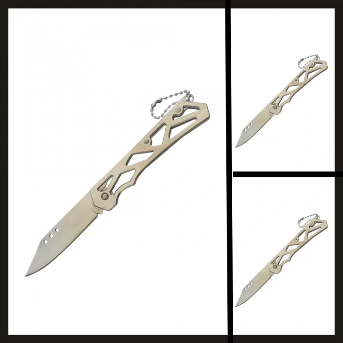 Uyguna-Yakala Büyük Parlak Beyaz 3839 İthal Cep Çakısı-CAK.370