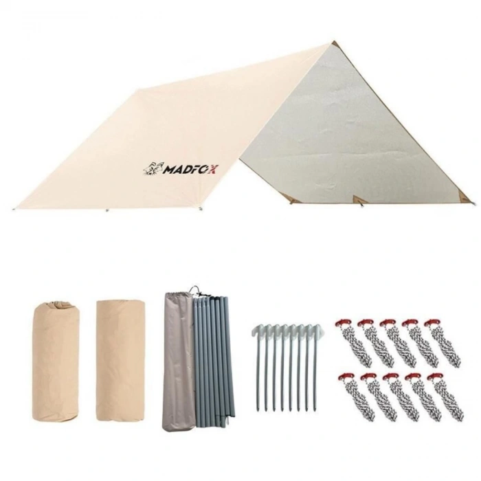 Uyguna-Yakala Çadır Brandası - Madfox - Güneş ve Rüzgar Koruma - OEM Kanvas Tarp 4*3 mt