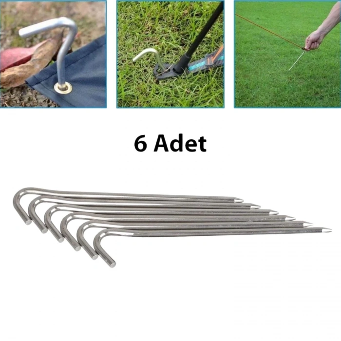 Uyguna-Yakala Çadır Kazığı - Madfox Skewer C-Kafa - 6 Parça - 18 cm - 547329