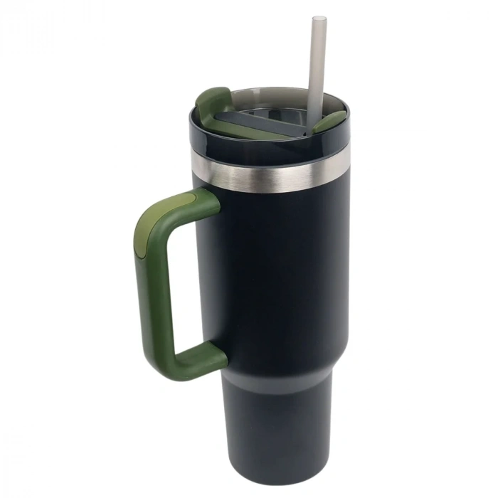 Uyguna-Yakala Çelik Mug Termos - Igloo - Stadler - 1.2 lt - Siyah/Haki - 205787