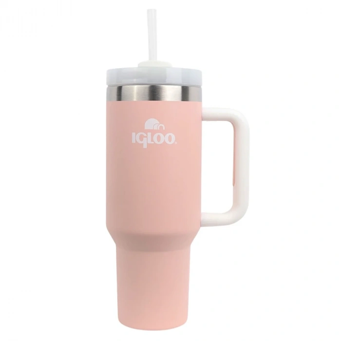 Uyguna-Yakala Çelik Mug Termos - Igloo - Stadler - 1.2 lt - Somon/Beyaz - 205787