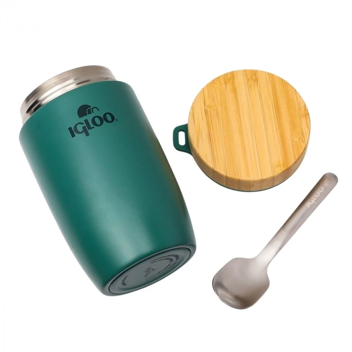 Uyguna-Yakala Çelik Yemek Termos - Igloo - Bamboo - 500 ml - Yeşil - 205789
