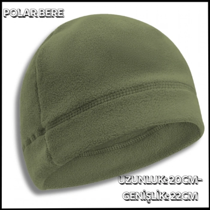 Uyguna-Yakala Çocuk Haki 3-6 Yaş Polar Bere-KA.032