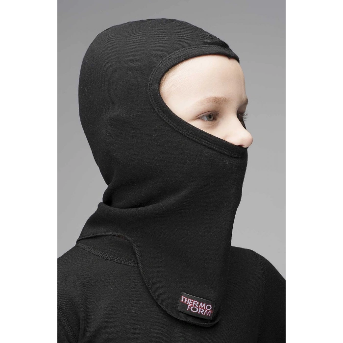 Uyguna-Yakala Çocuk Kar Maskesi Siyah-1016-S