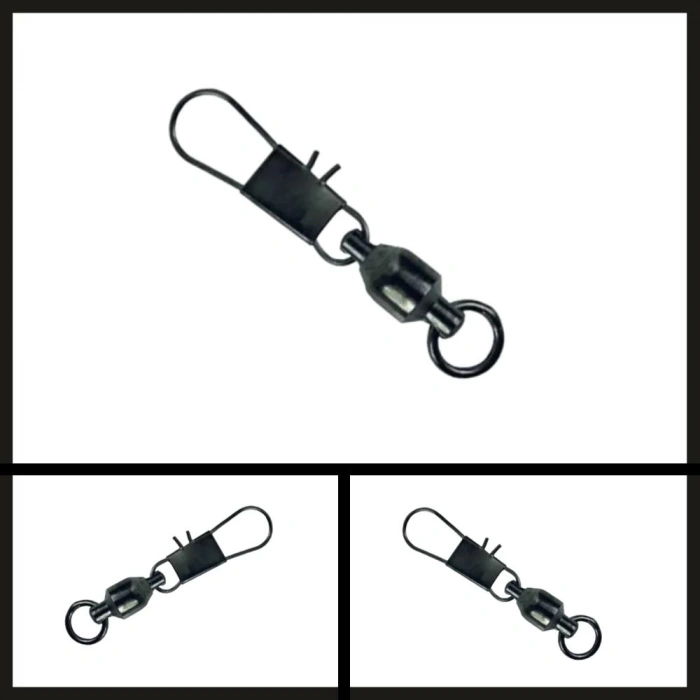 Uyguna-Yakala Siyah No: 0 (10lu) Klipsli Bilyeli Fırdöndü-DON.009