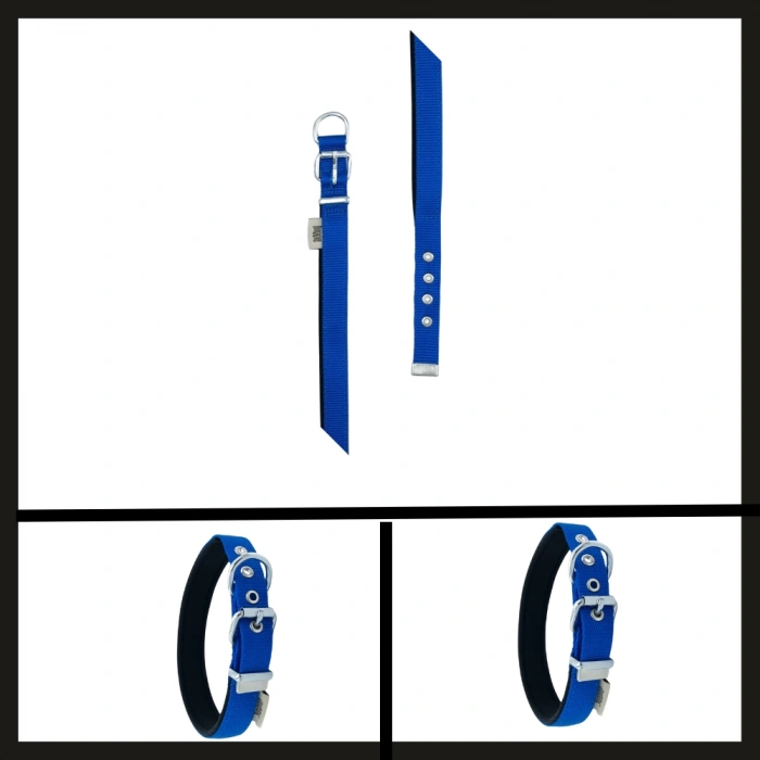 Uyguna-Yakala Royal Mavi 2.0*30-35 Cm Dokuma Boyun Tasması-SMA.329