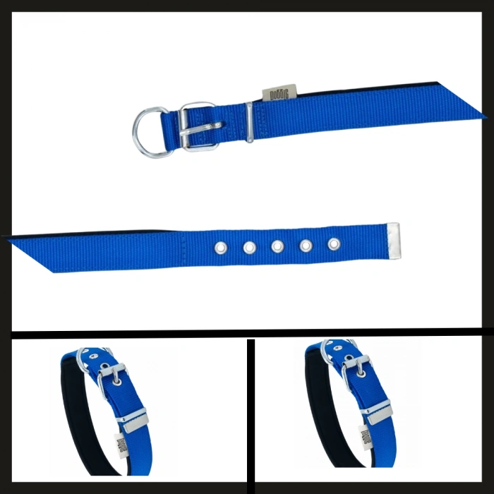 Uyguna-Yakala Royal Mavi 2.5*37-45 Cm  Dokuma Boyun Tasması-SMA.340