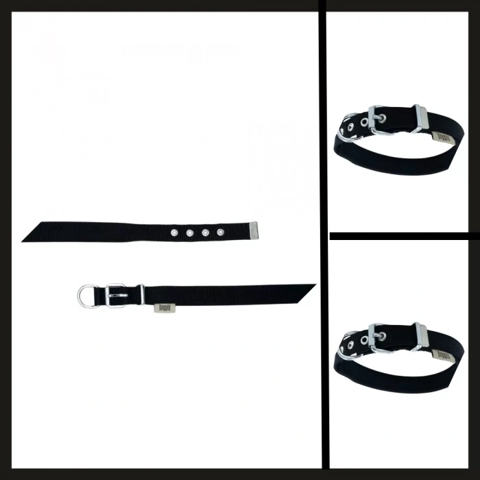 Uyguna-Yakala Siyah 2.0*30-35 Cm  Dokuma Boyun Tasması-SMA.325