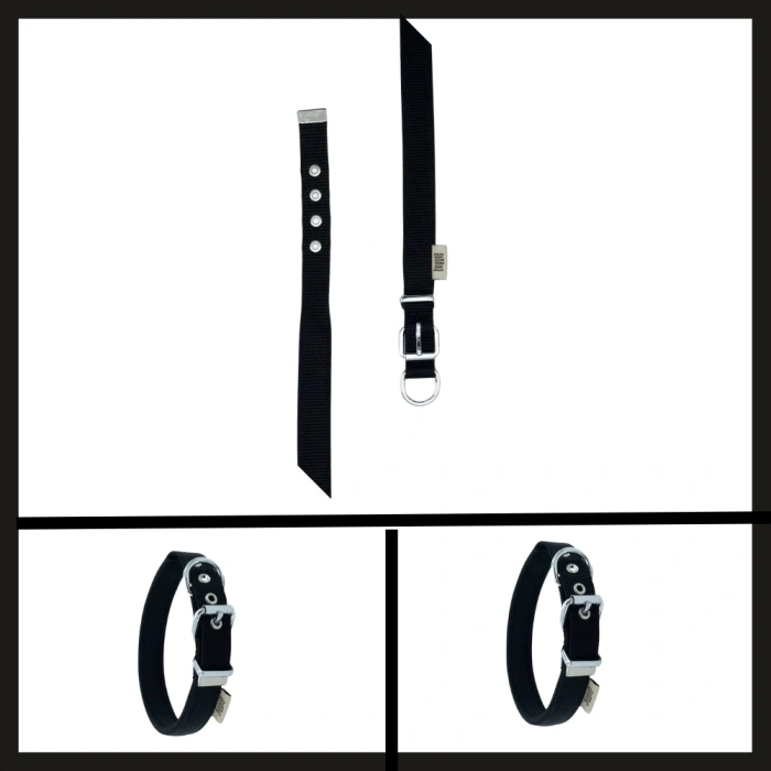 Uyguna-Yakala Siyah 2.0*35-40 Cm  Dokuma Boyun Tasması-SMA.326