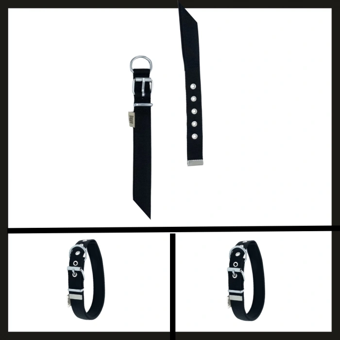 Uyguna-Yakala Siyah 2.5*37-45 Cm Dokuma Boyun Tasması-SMA.338