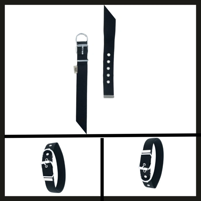 Uyguna-Yakala Siyah 3.0*47-55 Cm Dokuma Boyun Tasması-SMA.346