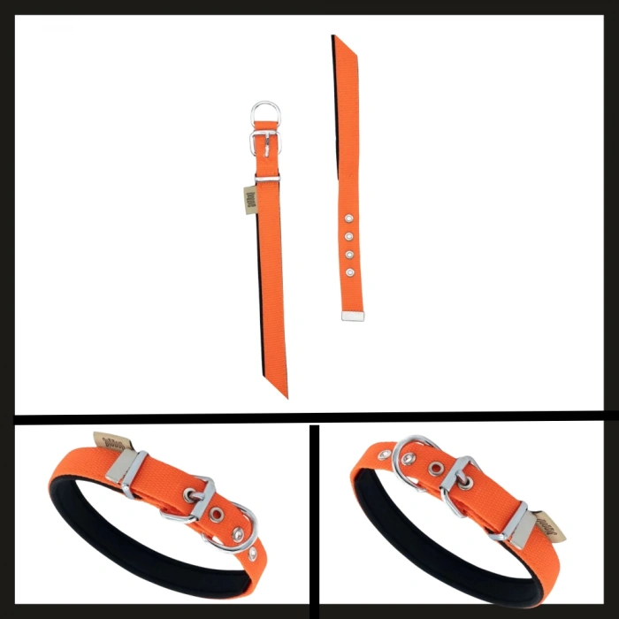 Uyguna-Yakala Turuncu 2.0*35-40 Cm  Dokuma Boyun Tasması-SMA.332