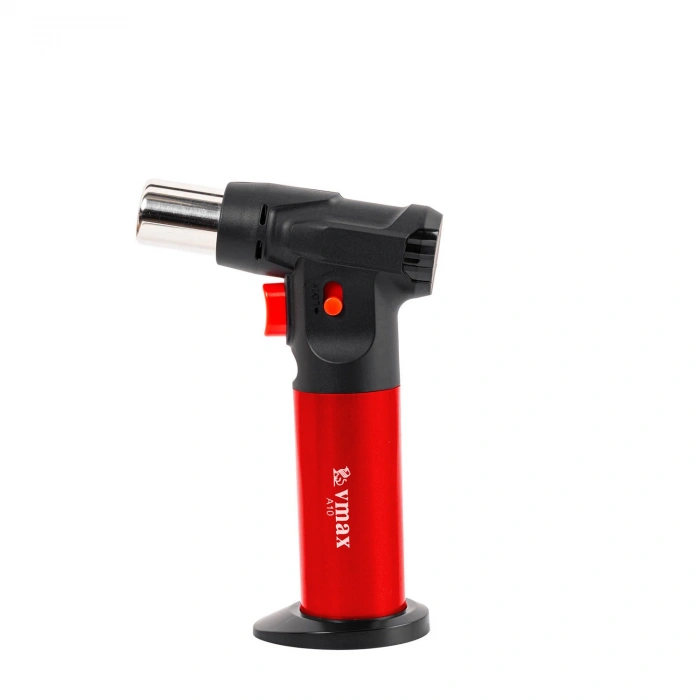 Uyguna-Yakala Doldurulabilir Pürmüz Çakmak - Torch - Metal Başlıklı - A10 - Kırmızı