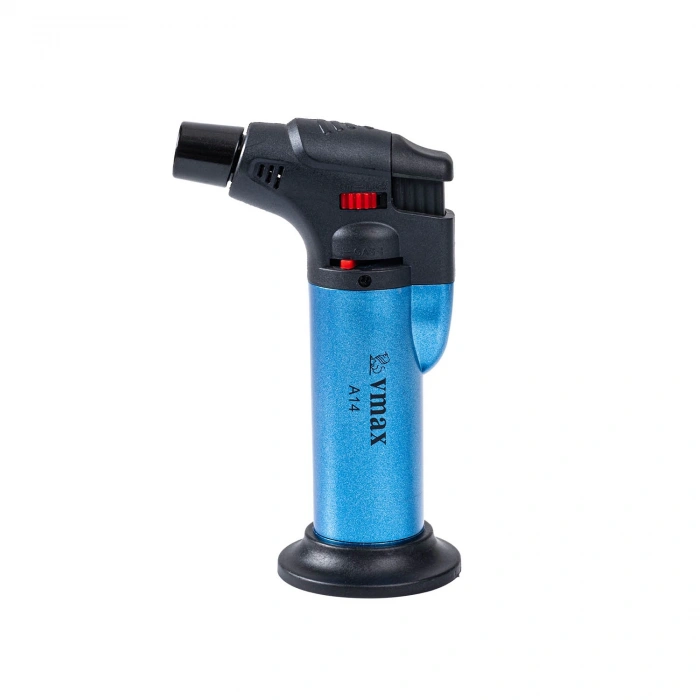 Uyguna-Yakala Doldurulabilir Pürmüz Çakmak - Torch - Metal Başlıklı - A14 - Mavi